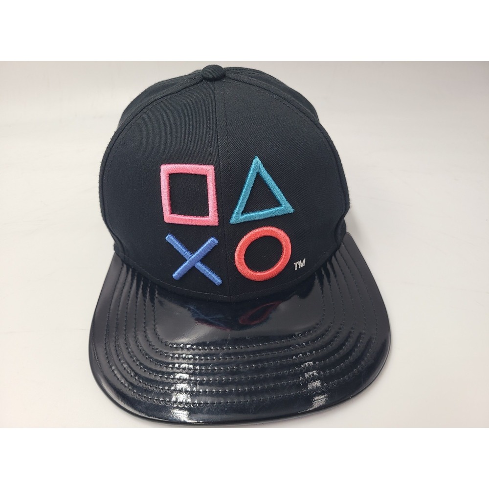 PlayStation Controller Buttons Snapback Hat Cap Video Games Logo Men Women Black